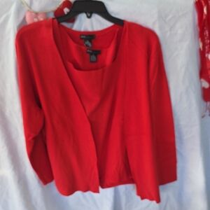 Chic Red Women's Cardigan
